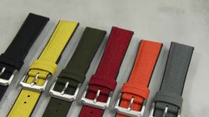 2026 High Quality Rubber Sailcloth Strap 18mm 19mm 20mm 21mm 22mm Canvas Nylon Quick Release WatchBand Perfect Fit Flat End Universal