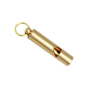 5PCS Brass Metal Emergency Whistles With Hang Hook Loudest Brass Whistle For Hiking Camping