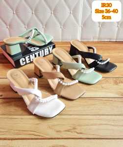 ABBUSHOES Ir 30 sendal wanita hak tahu mutiara jamillah 5cm