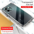 Case For 2024 Vivo Y28 4G Y 28 VivoY28 Soft TPU Phone Casing Clear Transparent Back Cover Shockproof Amor Bumper Flexible Anti Drop Simple Four Corner Enhance. 