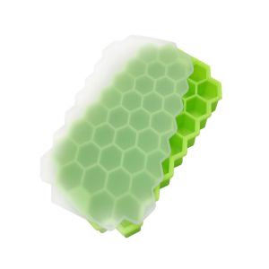Honeycomb 37 Lattice Cube Tray Maker With Lid DIY Ice Mold
