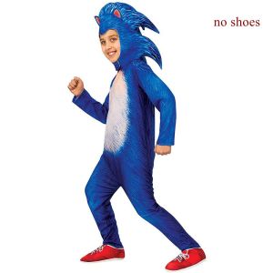 Carton Sonic Costume Cosplay Halloween Blue bag For Kids Carnival Party Suit Dress Up Party Supply Carnival Costumes