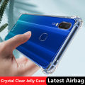 For Vivo Y11 2019 1906 1906_20 Clear Jelly Case Flexible Silicone Drop Cushion Back Cover with Four Reinforced Anti-drop Protective Corners. 