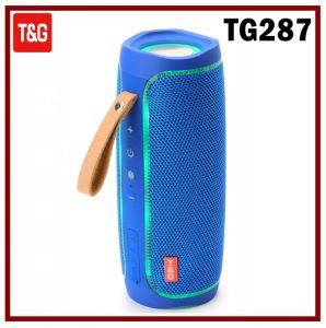T&G TG287 TWS Wireless Portable Bluetooth Speaker with LED Light V5.1 Super Bass Sound with Holder