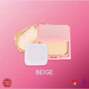 VIVA Compact Powder Pink Pressed Powders Finishing Setting Make Up with UV Protection Satin Matte Finish Moisturizing Long Lasting