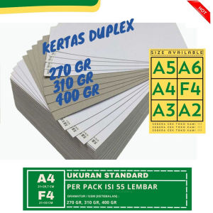 KERTAS DUPLEX/KARTON DUPLEX PUTIH ABU ABU PERPACK ISI 110 LEMBAR
