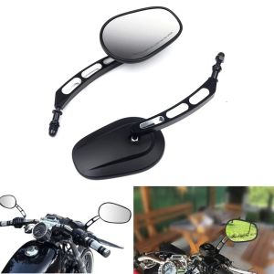 8mm Rear View Side Mirror For Harley Road King Touring XL 883 Sportster Fatboy Dyna FXDF FLSTF Softail Springer V-ROD Motorcycle