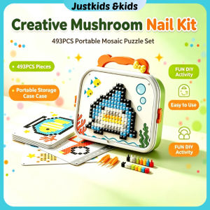 493 PCS Kids Mushroom Peg Board Puzzle Set 3D DIY Building Art Educational Toy Kids Birthday Gift