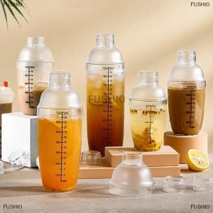 [COD] FUSHI0 Nhựa Cocktail Shaker Tay Shaker Cup Với Quy Mô 350Ml 530Ml 700Ml 1000Ml Sữa Trà Rượu Uống Shaker Thanh Công Cụ
