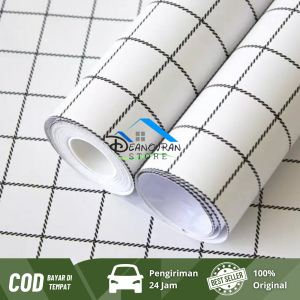 DNV - Wallpaper Dinding Marmer 45cm x 100cm Black Marmer Wallstiker Black Premium Kitchen Set Dapurr