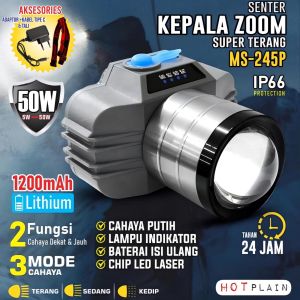 HeadLamp Senter Kepala LED zoom Super Terang MS-242P AN
