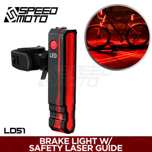 Bicycle Rear Light LD51 USB Rechargeable LED Laser Polyline Seat Fork Tail Light MTB Bike Rode Super Bright SPEEDMOTO