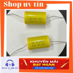 Tụ 8.2uf ( vàng ) lọc trép cao cấp cản trung- trép phân tần loa âm thanh chuẩn.