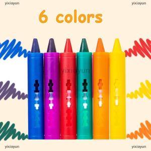 [COD] yixiayun 6Pcs Washable Bath Crayons Colorful Drawing In The Tub Easy Clean Crayons Kids Colorful Funny Art Toy Graffiti Bathroom Crayon
