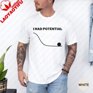 [Local Stock] HBESTY  Dr Graces I Had Potential Shirt Project Hail Mary Tshirt Jazz Hands Funny Science Gift  Teacher Shirts Cotton Tops Men Clothing
