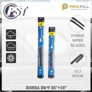 PST Hybrid Wiper Blade Set [Rubber Type] - Honda BR-V 2017-23 22"+16"