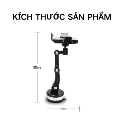 Giá đỡ điện thoại gắn trên xe hơi dạng xoay kiểu hút chân không dùng được cho cả ô tô và xe tải.