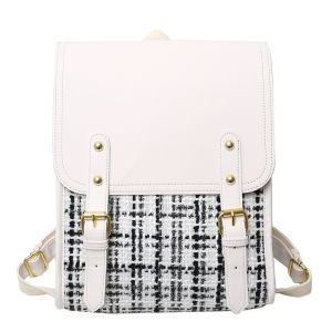 2026 New Backpack for Woman R Plaid Advanced Texture Minimalist Academy Style Backpack