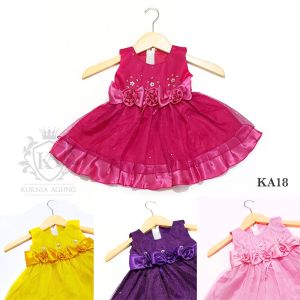 Gaun Brukat Bayi Perempuan 1 Tahun Dress Bayi 12 18 Bulan Mewah Lucu Ala Korea Import Baju Pesta Lebaran 2022 Kekinian Bayi Murah KAP19