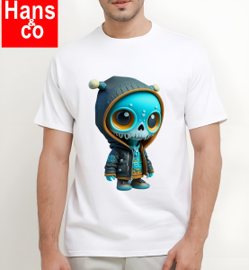 Kaos Pria 3 Dimensi Motif Animasi Alien Tshirt Oblong Katun 24s H0130 By Hans & co
