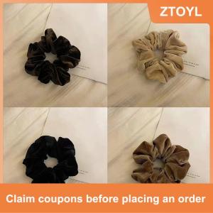 【ZTOYL】 Cổ Điển Nhung Scrunchie Cô Gái Tóc Đuôi Ngựa Chủ Lớn Đàn Hồi Cao Su Tóc Sợi Dây Thừng Phụ Nữ Tóc Tie Mềm Mũ Nón Thời Trang Tóc Phụ Kiện