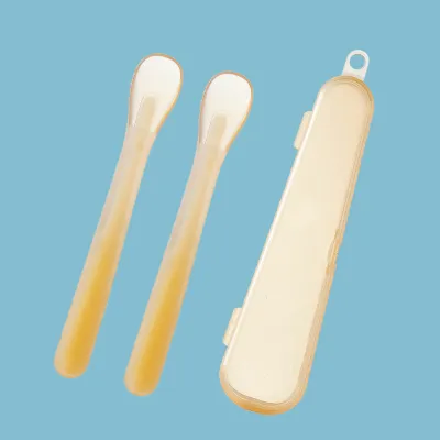 Einmilk Newborn Feeding Spoon Utensils Tableware Feeding Baby Silicone Spoon