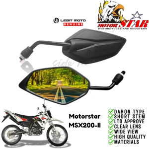 Motorstar MSX200-II LEGITMOTO SIDE MIRROR SHORT STEM CLEAR AND NON-GRADED LENS (DAHON TYPE) 7440