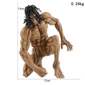 Attack on Titan Anime Figure Eren Jaeger Levi Ackerman PVC Model Dolls Kids Gift Collections Toys