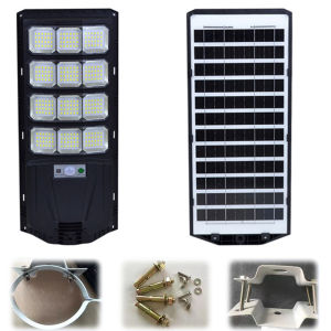 High Brightness Solar LED Street Light 80W for Outdoor Pathway Garden Yard IP65 Waterproof Wide Angle