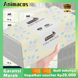 Animacos Glisse Tissue Soft Facial Pop Up 360 Sheets Tisue Lembut  Untuk Wajah Badan Multi Fungsi （10 Paket/20 Paket Tersimpan）