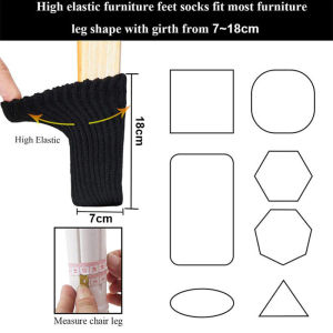 4PCS Knitted Furniture Feet Furniture Table Feet Leg Floor Protectors Covers Non Slip Table Feet