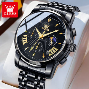 OLEVS Jam Tangan Pria Dewasa 2024 Tahan Air Terbaru Import Stainless steel Original Asli Keren LED Kasual Multifungsi Jam Tangan Cowok