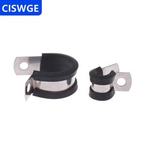 [COD] CISWGE AUTOPARTS 5PCS 6mm-20mm thép không gỉ cao su lót P Clip r-loại Ống kẹp cáp gắn ống Ống kẹp ống kẹp cố định kẹp