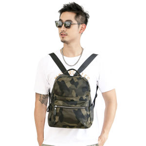 XINRAN zJ Multi-pocket lightweight mens casual small and medium backpack for short trips Student schoolbag Camo fashion mens bag 9104-B
