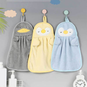 CURRANT Thick No Shedding Microfiber Absorbent For Kids Cartoon Animals Style Hand Towels Bathroom Supplies Household Item Cleaning Cloth