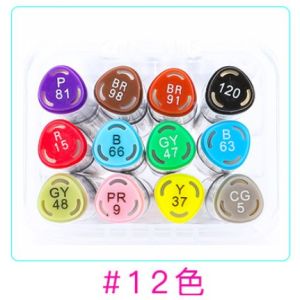 Set Spidol Warna DOUBLE SIDE Isi 12/18/24/36 PREMIUM BOX / Set Spidol Dobel Highlighter Stabilo / Spidol Art Pen / Spidol Kesenian