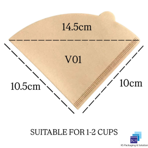 50pcs Coffee Filter Pour Over Paper V Shape / V-Shape Coffee Filter Bag