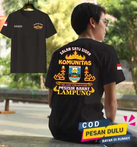 KAOS KOMUNITAS LAMPUNG TIMUR LAMPUNG BARAT LAMPUNG UTARA LAMPUNG SELATAN LAMPUNG TENGAH PRINGSEWU TANGGAMUS PESISIR BARAT PESAWARAN DLLBONUS STICKER LAMPUNG