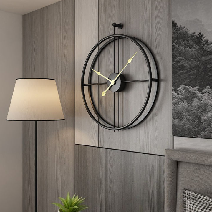 Minimalist Metal Wall Clock Modern Round Design for Living Room Bedroom ...