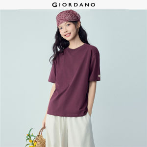 Giordano Beau Monde Women Women Pure Cotton T-Shirt Free Shipping 13326397