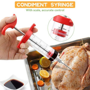 1Pcs Marinade Cooking Syringe Meat Flavor Injector BBQ Cooking Tool Tenderizer Ultra Shar