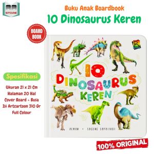Buku Anak Boardbook - 10 Dinosaurus Keren