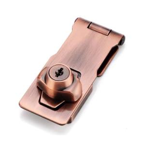 Keyed Hasp Locks Twists Knob Keyed Locking Hasp Locks with Keys and Screws Thick Door Safety Lock for Cabinet Small Door