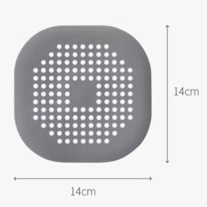 Anti-Clogging Filter Floor Sink Strainer Square Round Drain Cover For Shower Hair Catcher Harmless Cleaning Accessories (Grey)