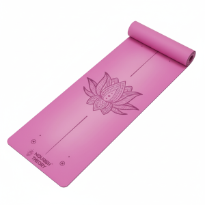 Nourish Theory Toxin-free Yoga Mat with natural rubber | 5mm | Incredible grip skin-friendly eco-friendly joint support stability enhancement low maintenance. | Pink of health |