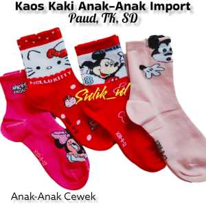3 Pasang Kaos Kaki Anak- Anak / Kaos Kaki Anak Parempuan/ Kaos Kaki Anak Cewek Paud TK SD