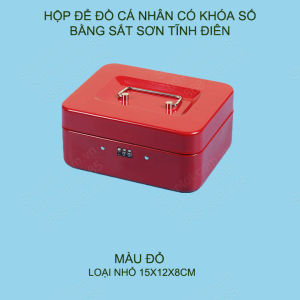 Hộp để đồ cá nhân có khóa số loại nhỏ 15x12x8cm bằng sắt sơn tĩnh điện chống gỉ có nhiều màu cho khách lựa chọn