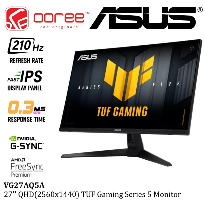 ASUS 27" VG27AQ5A 210HZ QHD(2560x1440)/ VG259Q5A 200HZ FHD (1920x1080) TUF GAMING MONITOR (1MS, WITH SPEAKER)
