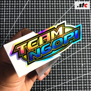 (isi 05) Sticker Racing Team Ngopi Cutting Potong Mesin Stiker Variasi Thailook Setiker Herex Motor Murah Setiker Helm