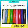 POLYFLEX PVC 1M - RHINOFLEX KOREA GREEN I Bahan Cutting Sticker & Sablon Kaos, Vinyl Cutting untuk Sablon & DIY Custom. 